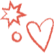 Hearts and stars